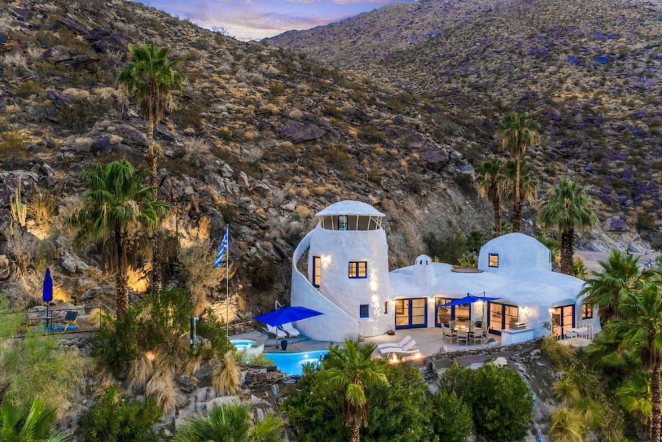 Santorini House Panoramic Palm Springs Views Villa Exterior photo